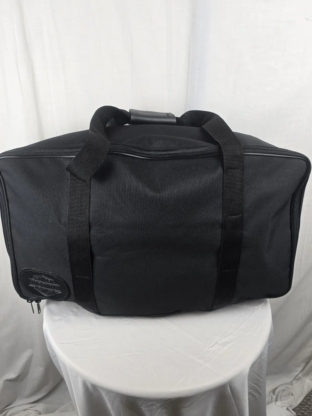NWT Harley-Davidson Black Canvas Duffle Bag W/Bar & Sheild Logo Patch